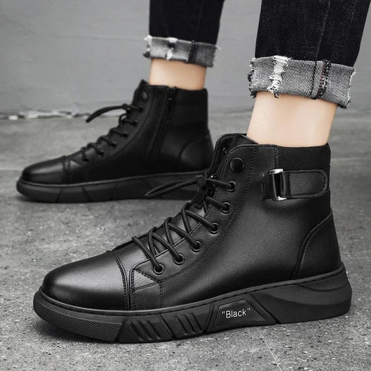 Elegante schwarze Herrenschuhe für orthopädischen Komfort