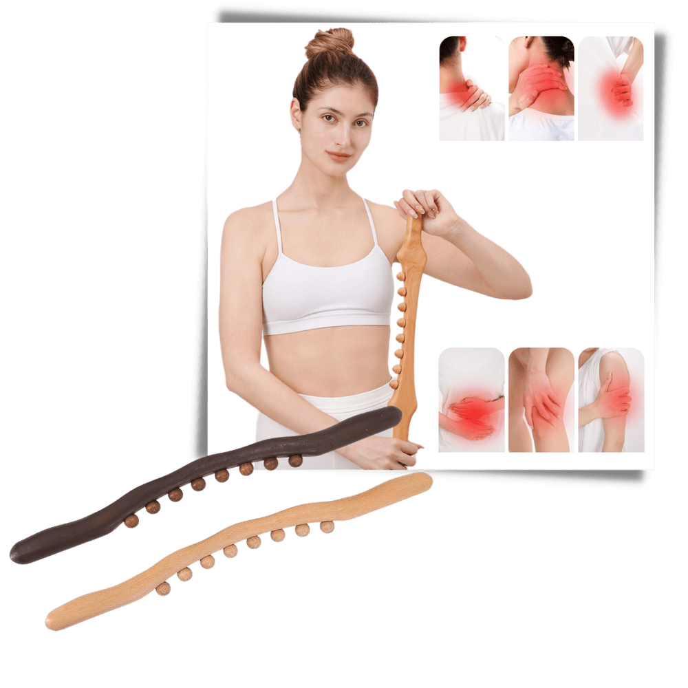 Holz-Massagegerät für entspannende Muskelentspannung