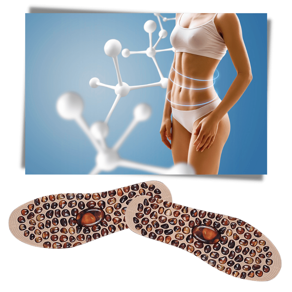 Entspannende Einlegesohlen mit evokativen Kieselstein-Muster