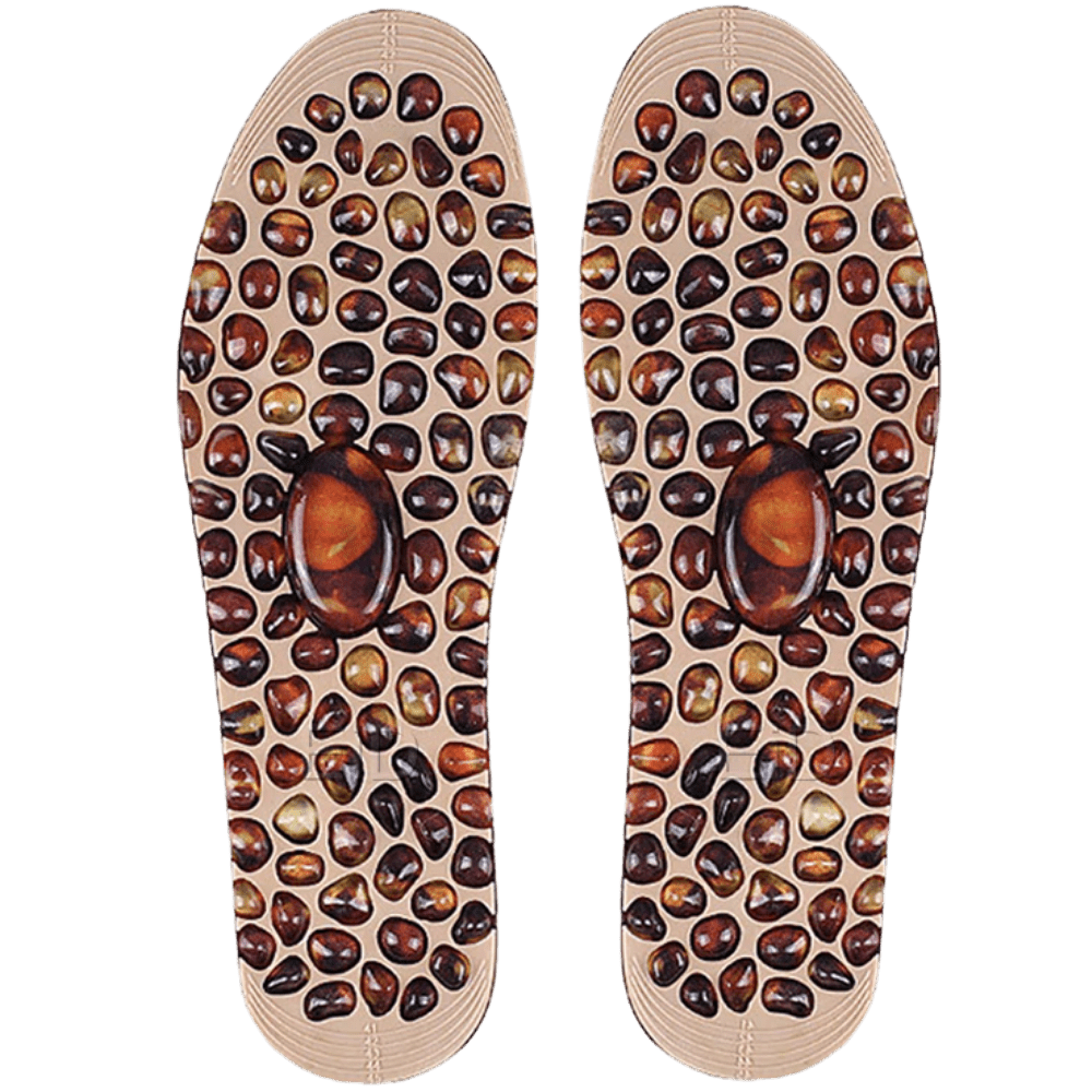 Entspannende Einlegesohlen mit evokativen Kieselstein-Muster
