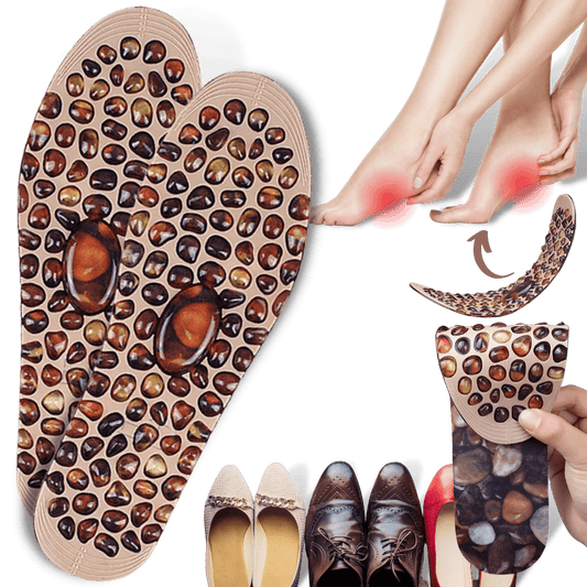 Entspannende Einlegesohlen mit evokativen Kieselstein-Muster