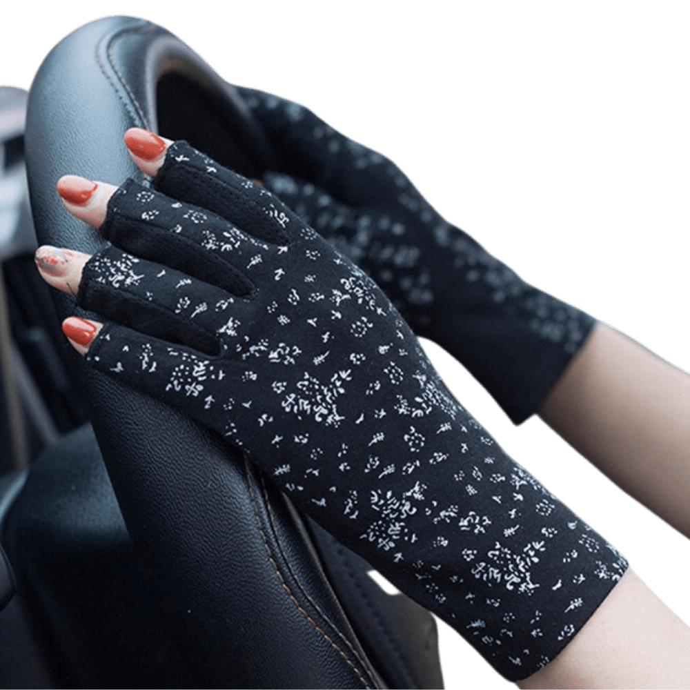 Chice und schützende Baumwollhandschuhe gegen UV-Strahlen und Sonneneinstrahlung