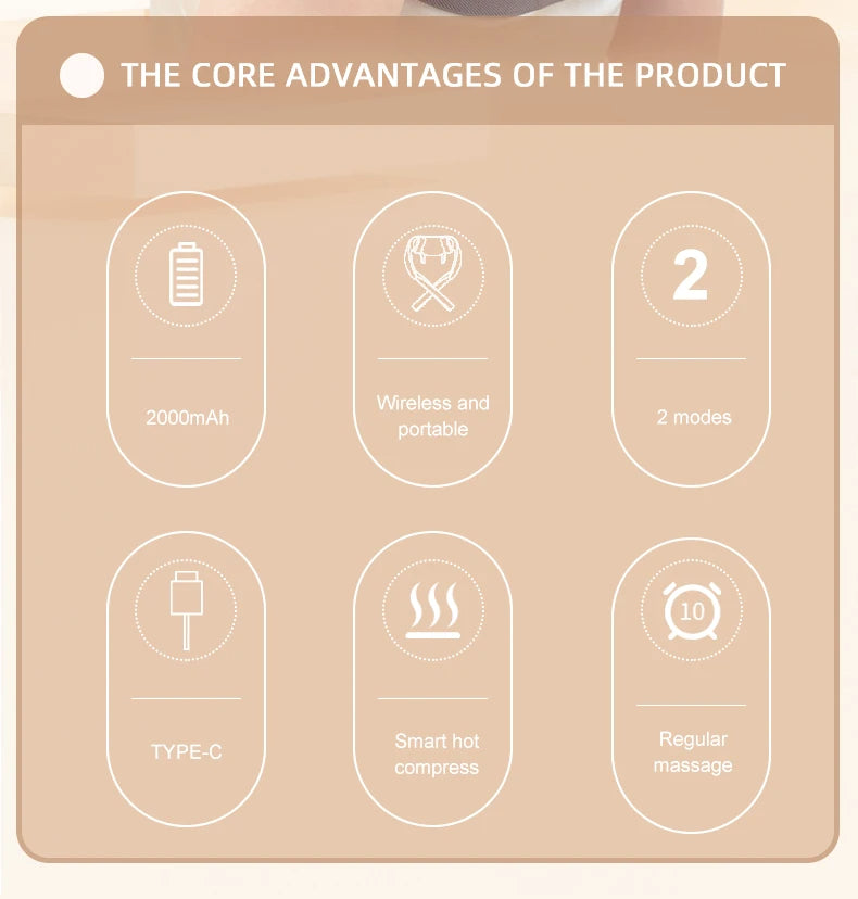 Multifunktionales, tragbares, batteriebetriebenes Nackenmassagegerät mit Wärme