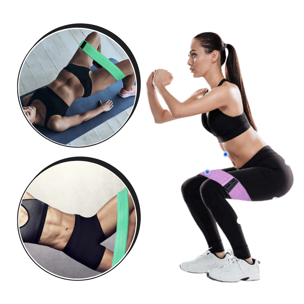 Set mit 3 Widerstandsbändern für ein effektives Training