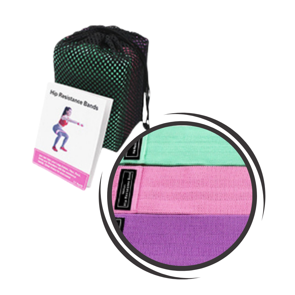 Set mit 3 Widerstandsbändern für ein effektives Training