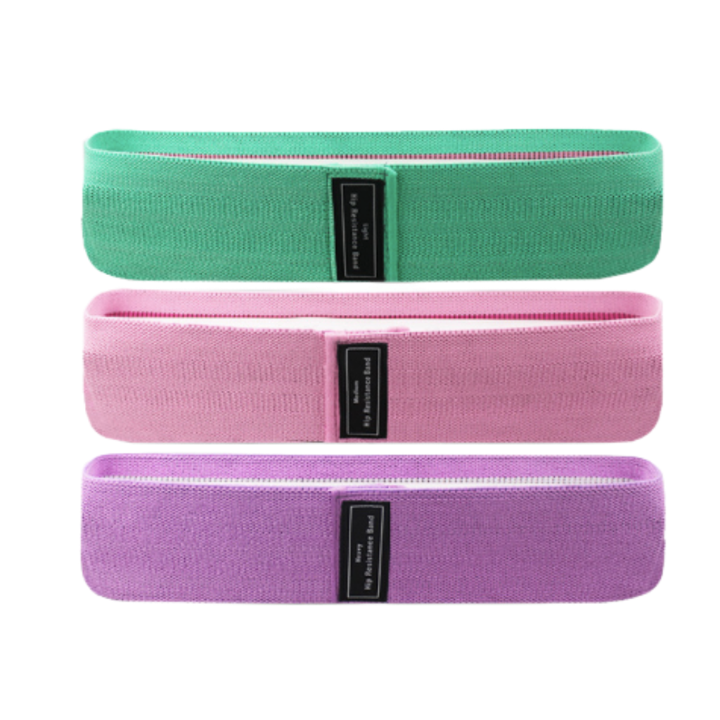 Set mit 3 Widerstandsbändern für ein effektives Training