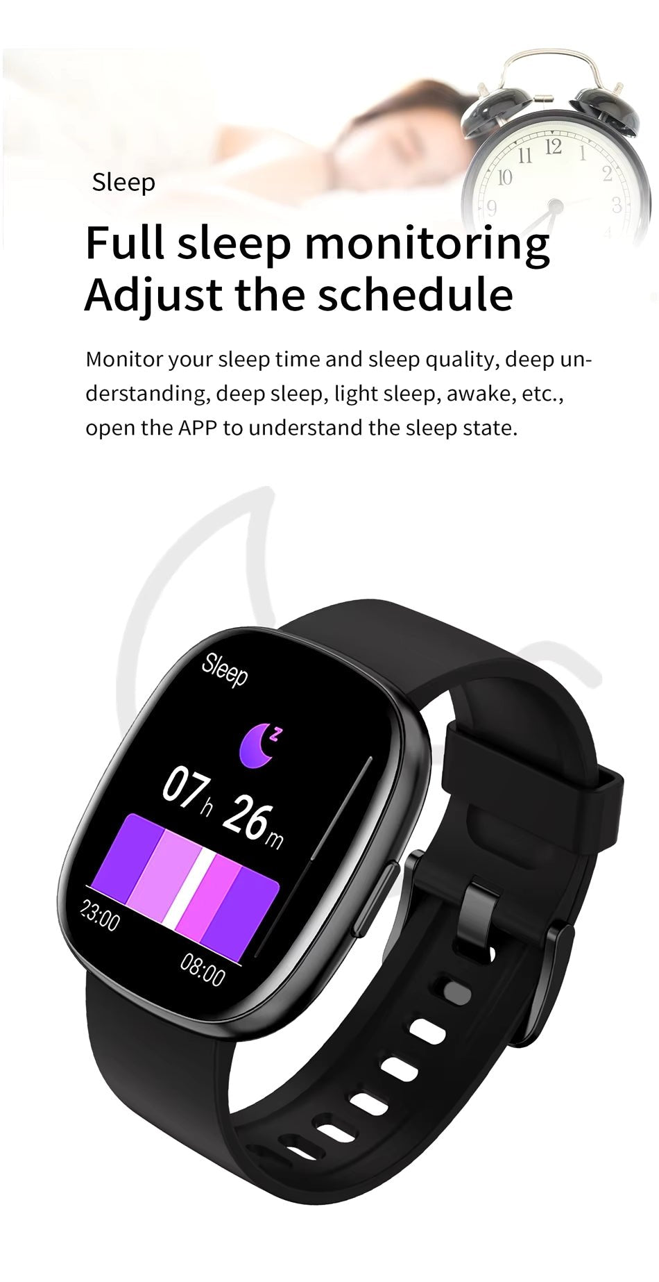 Smartwatch für Männer, Frauen, Senioren - Herzfrequenz, Sauerstoffgehalt im Blut, Bewegung, Schlaf, Bluetooth-Anruffunktion