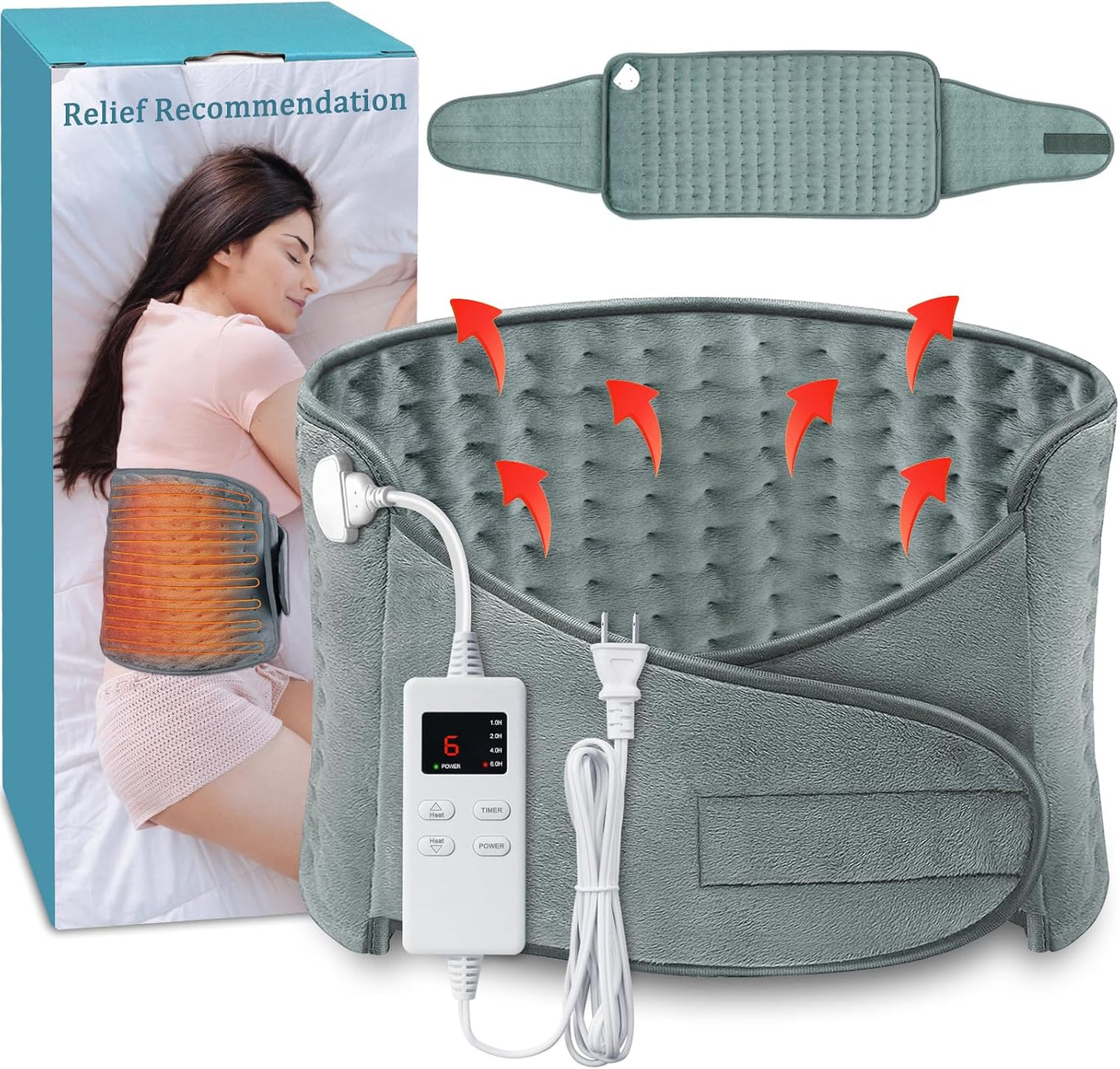 Wärmekissen für die Taille zur Linderung von Rücken- und Bauchschmerzen