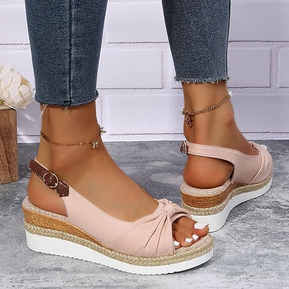 Stylische und bequeme Keilsandaletten mit elegantem hohem Absatz – Modell Katy