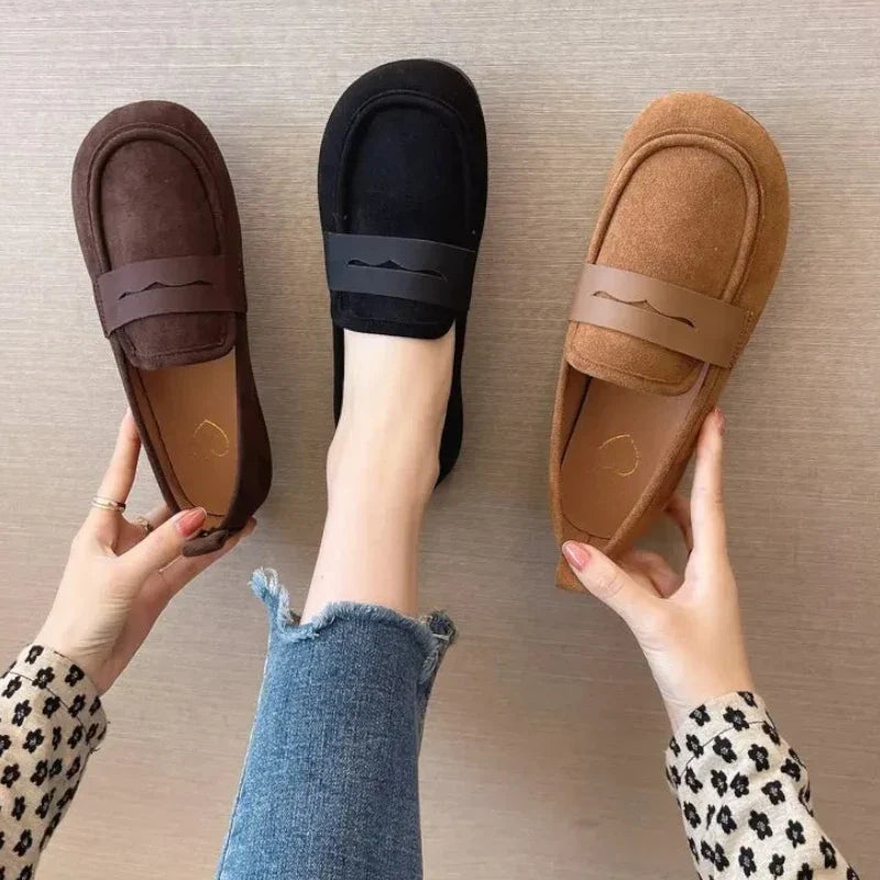 Orthopädischer Mokassin für Damen aus Flanell