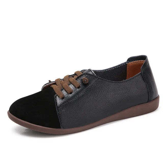 Bequeme orthopädische Lederschuhe zum Hineinschlüpfen