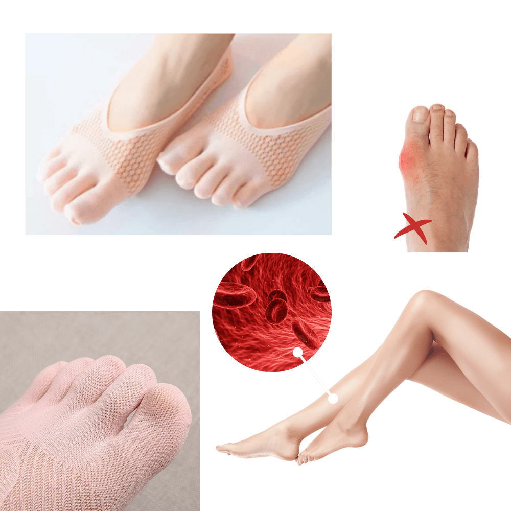 Ensemble von 2 Paar bequemen Stützstrümpfen