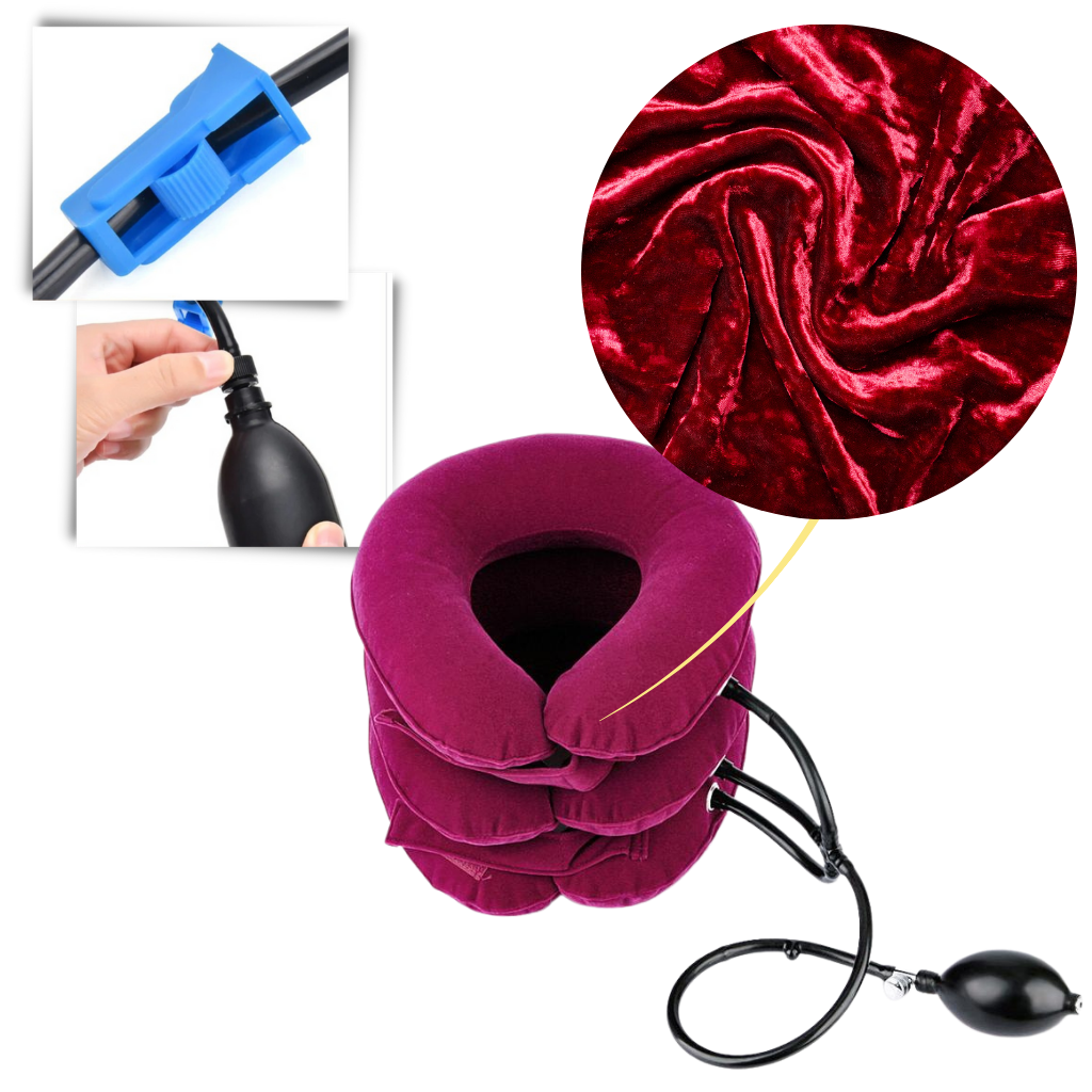 Ergonomisches aufblasbares Kissen für optimalen Halt der Halswirbelsäule