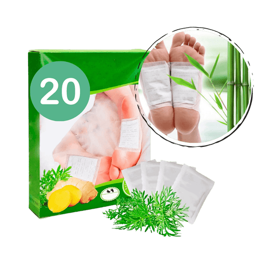 20 Paar Natürliche Detox-Pflaster für die Füße - Toxine eliminieren und revitalisieren!