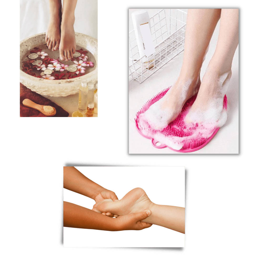 Entspannende und peelingende Duschmatte für eine erfrischende Fußmassage