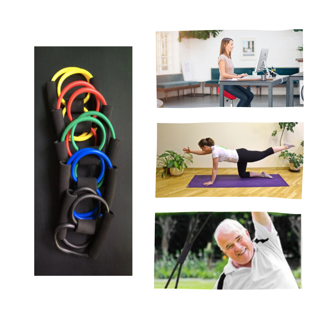 Widerstandsband mit ergonomischen Griffen für ein optimales Training