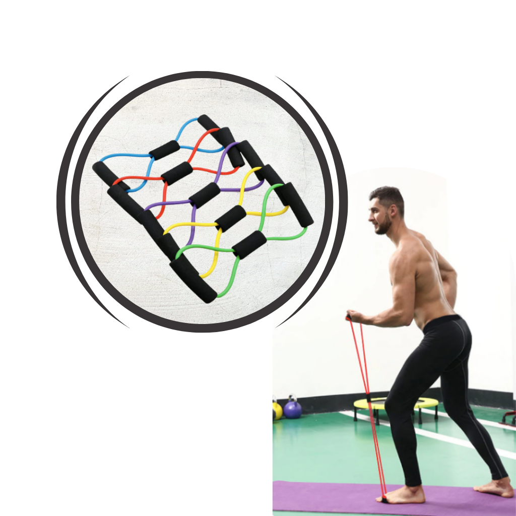 Widerstandsband mit ergonomischen Griffen für ein optimales Training
