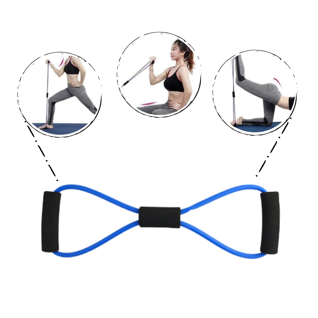 Widerstandsband mit ergonomischen Griffen für ein optimales Training