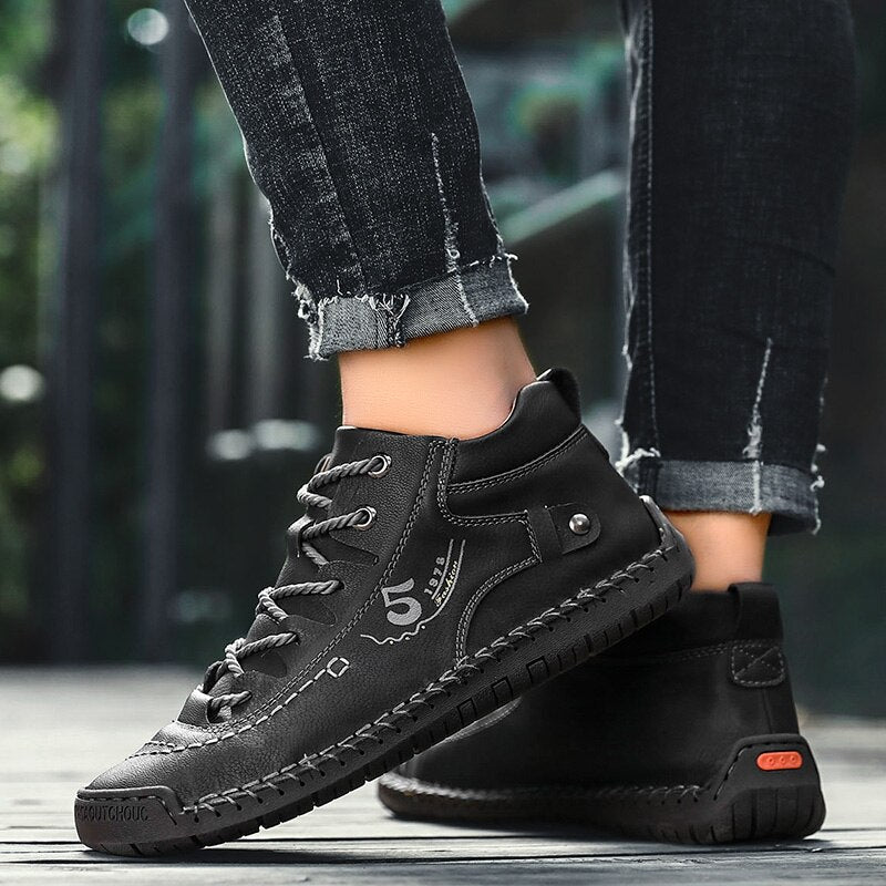 Stylische Vintage-Leder-Orthopädische Schuhe für Herren