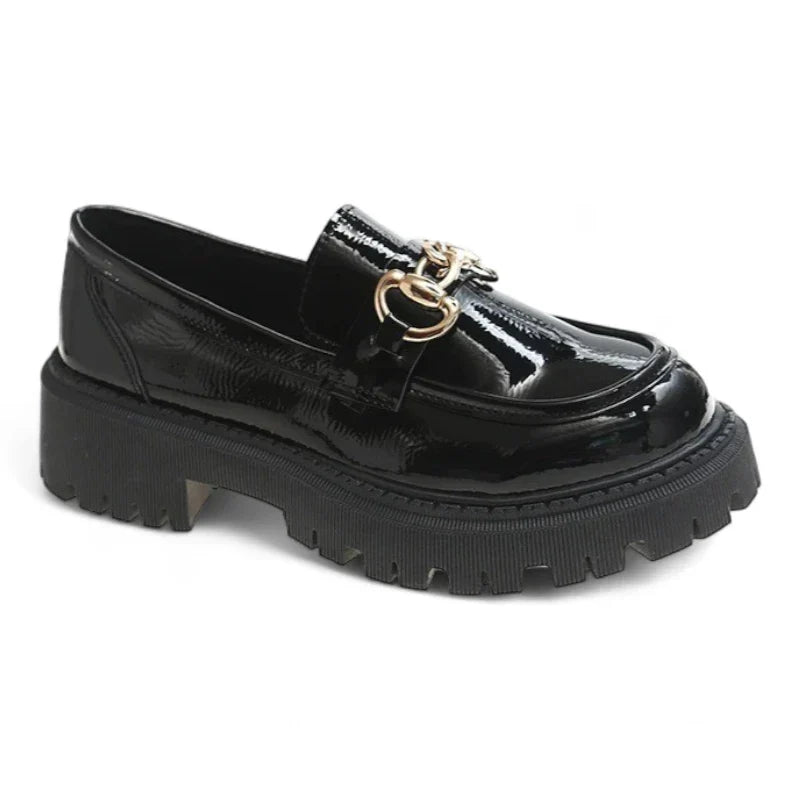 Orthopädischer Horsebit-Mokassin für Damen in Schwarz