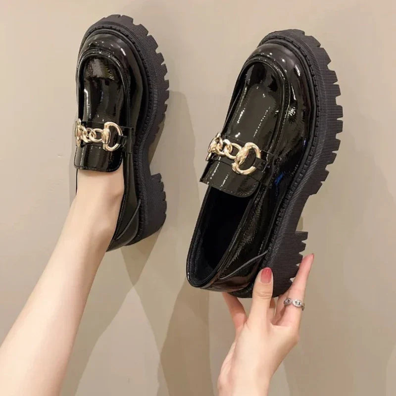 Orthopädischer Horsebit-Mokassin für Damen in Schwarz