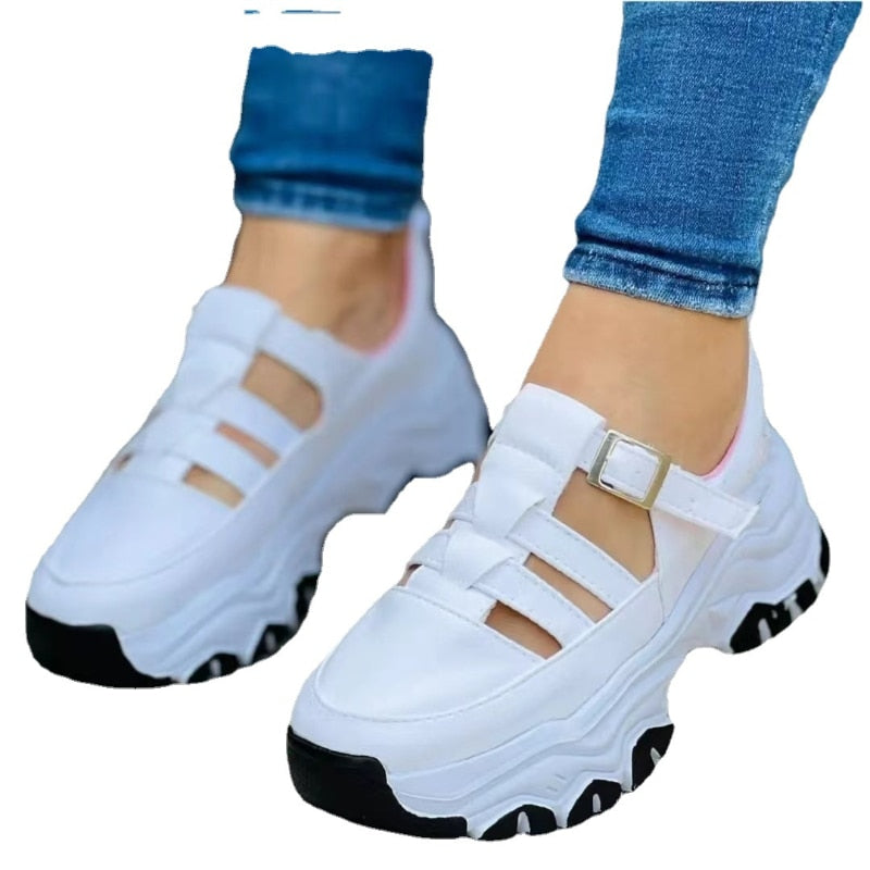 Atmungsaktive orthopädische Schuhe mit ausgehöhlter Schnalle für Damen – Octopus