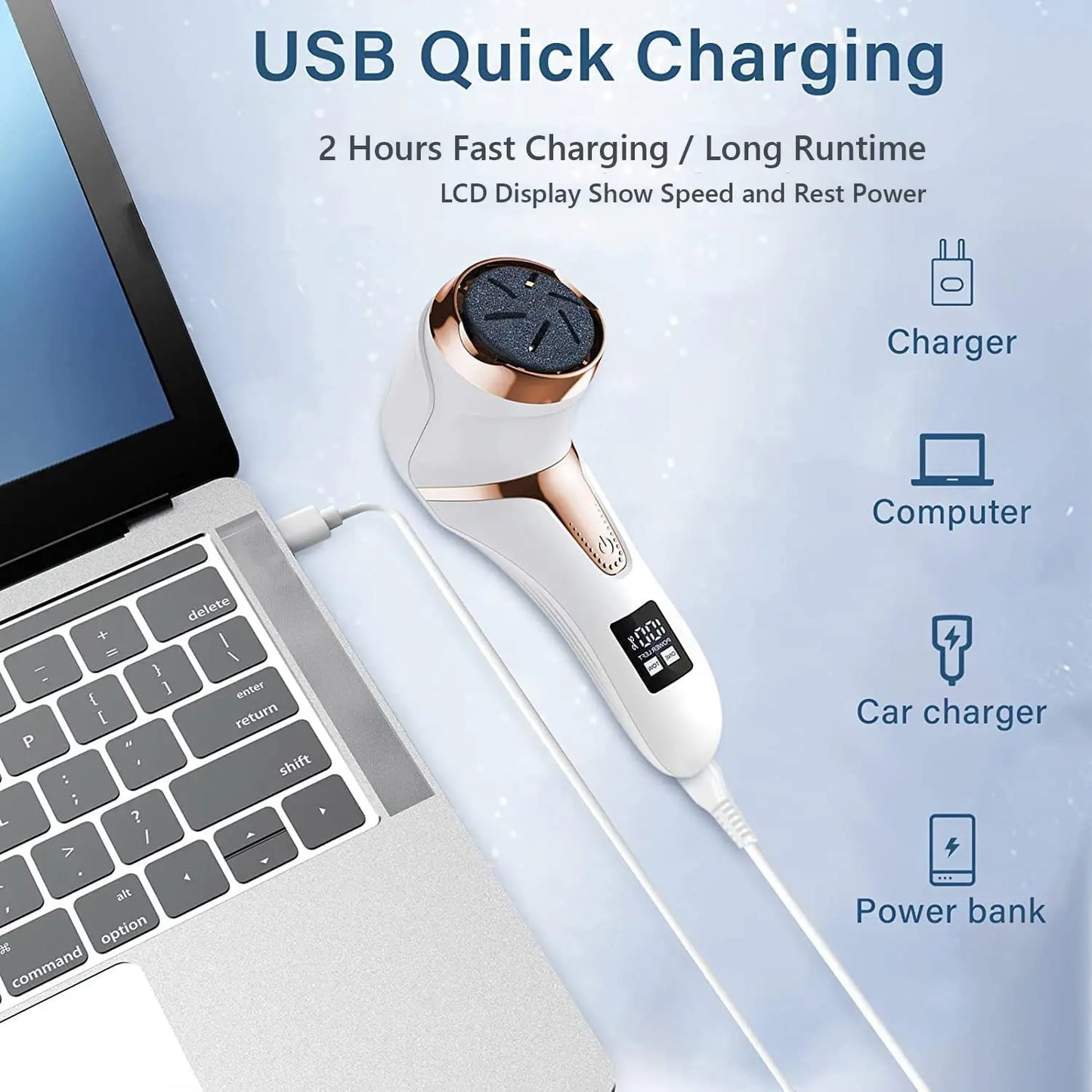 Elektrisches Hornhaut- und Hautentferner für glatte Füße