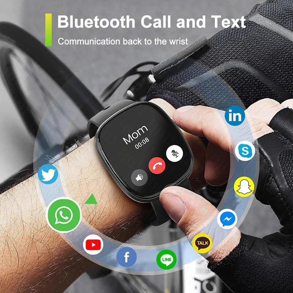 Smartwatch für Männer, Frauen, Senioren - Herzfrequenz, Sauerstoffgehalt im Blut, Bewegung, Schlaf, Bluetooth-Anruffunktion