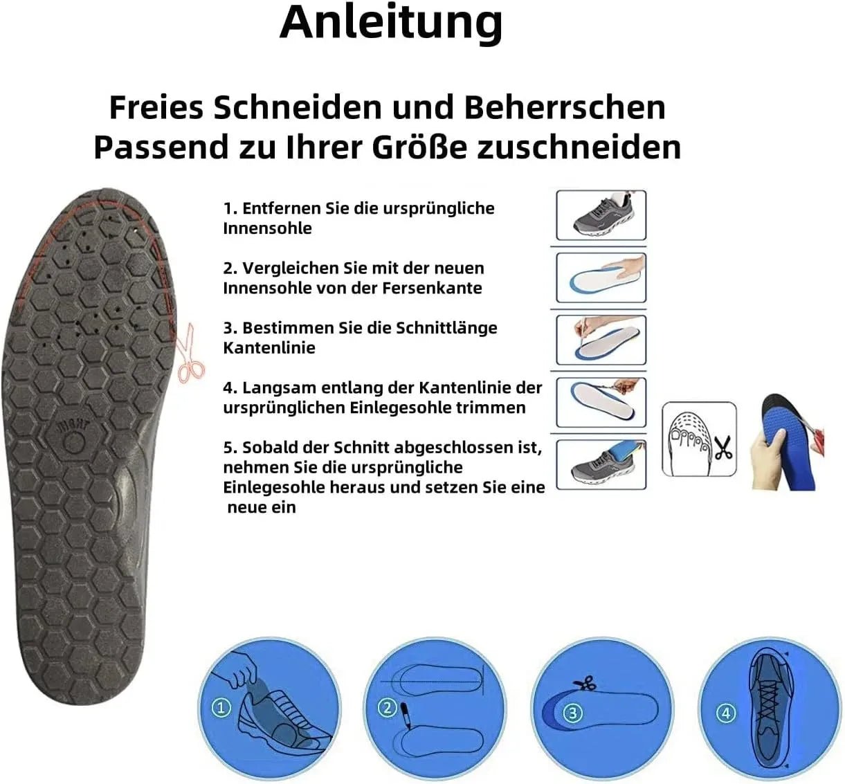Magnetsohlen - Fußmassage Orthopädische Akupressur-Pads für verbesserte Fußgesundheit