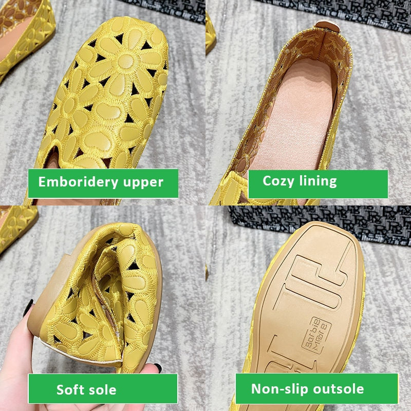 Stylische orthopädische Sommerschuhe mit quadratischer Zehenpartie für Damen – Umita
