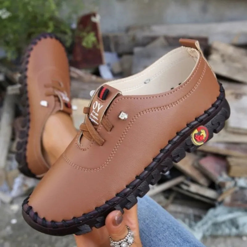 Denko Orthopädische Damen-Schnürschuhe aus Leder