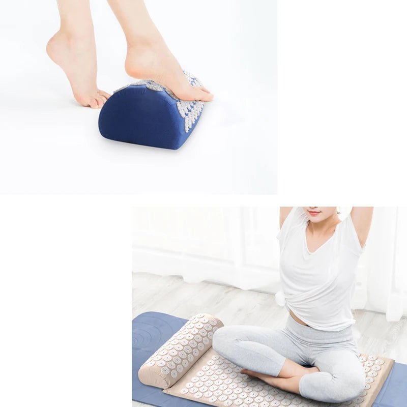 Yoga-Matte mit extra großen Akupressurpunkten für ultimative Entspannung von Hals, Rücken und Füßen