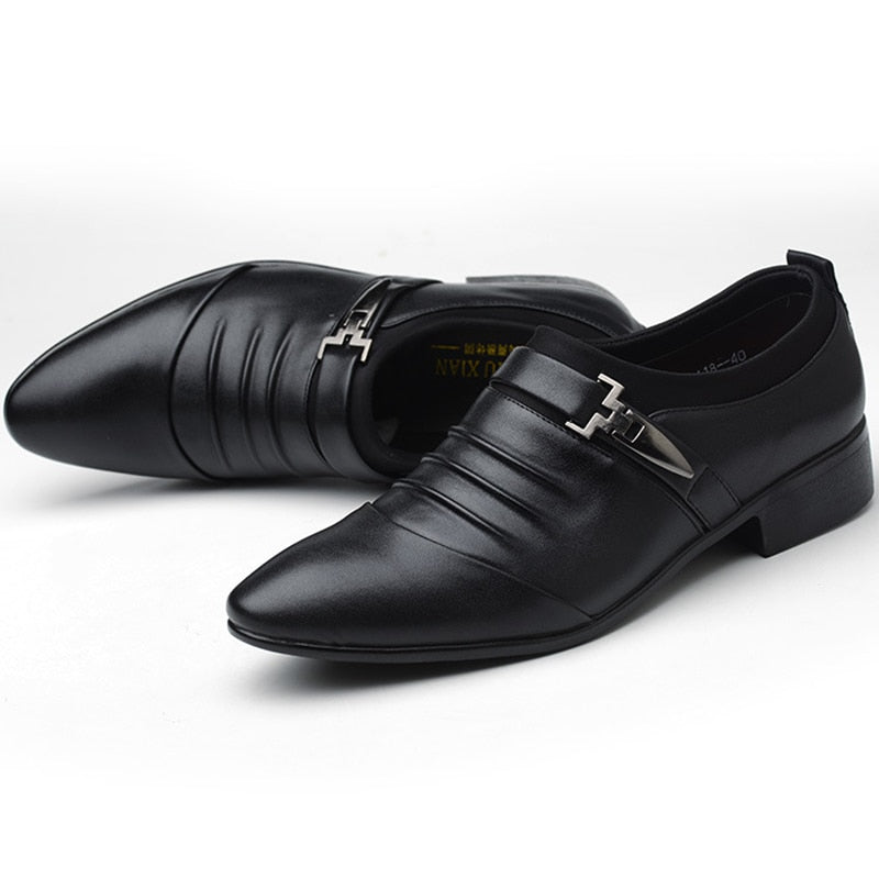 Elegante schwarze Lederschuhe für Herren – Skyder