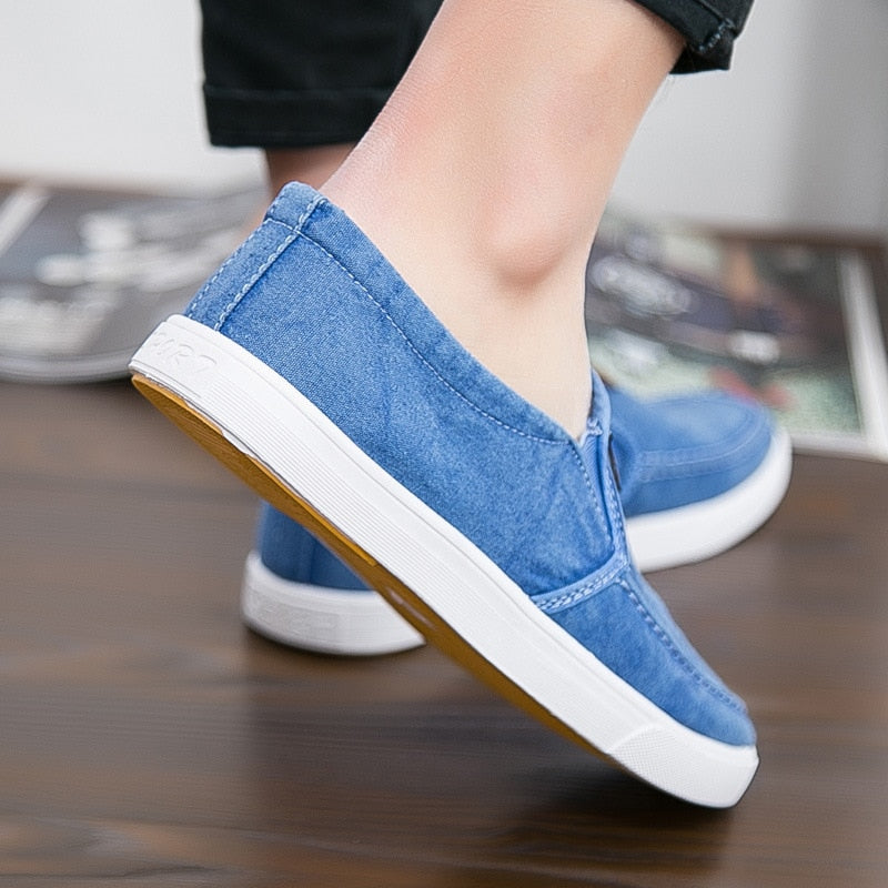 Luftige Herren-Freizeitschuhe aus Canvas und Denim – Jappy Stil!