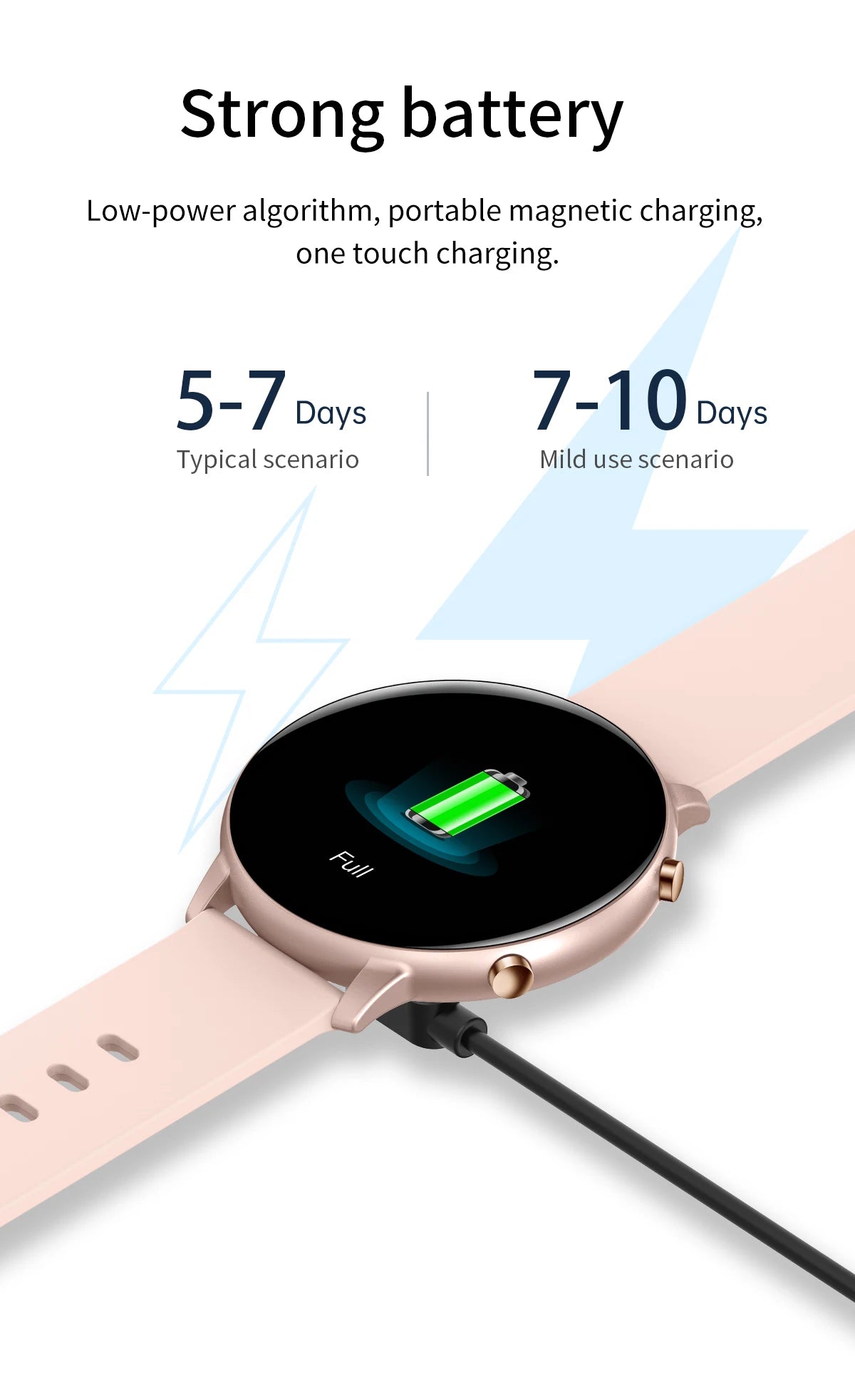 Stylische Smartwatch – Fitness-Tracker mit Herzfrequenz- und SpO2-Überwachung, IP67 wasserdicht, kompatibel mit Android und iPhone