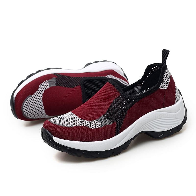 Stylische und bequeme orthopädische Plateau-Sneaker für Damen – Tryumfo