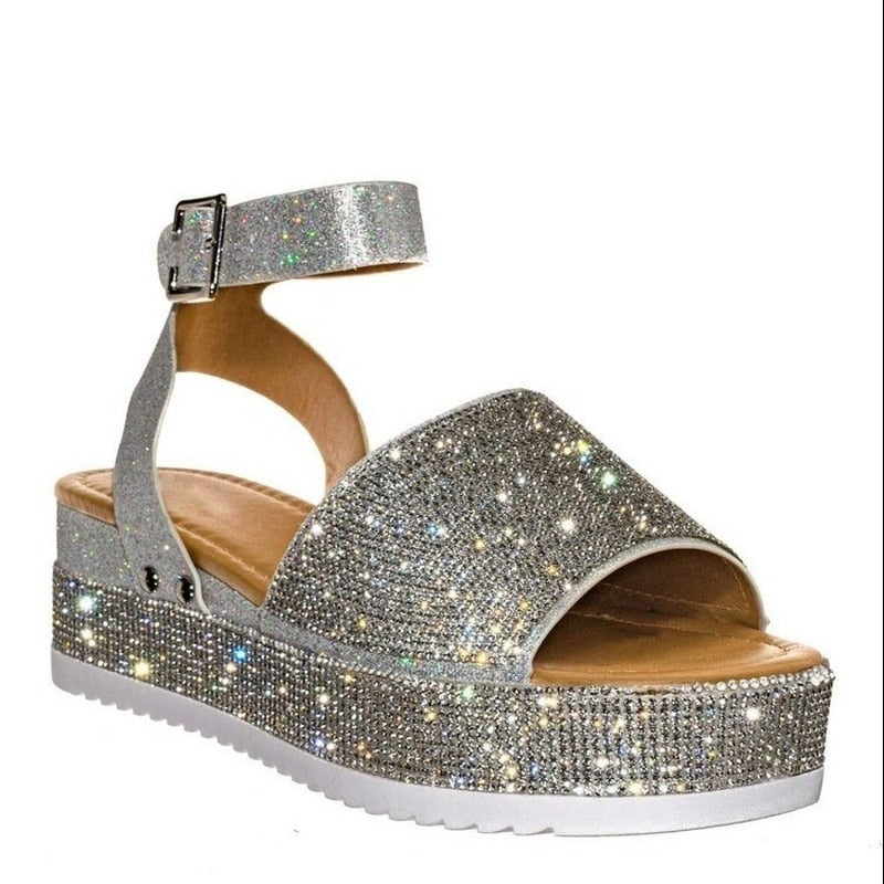Bequeme Keilsandalen