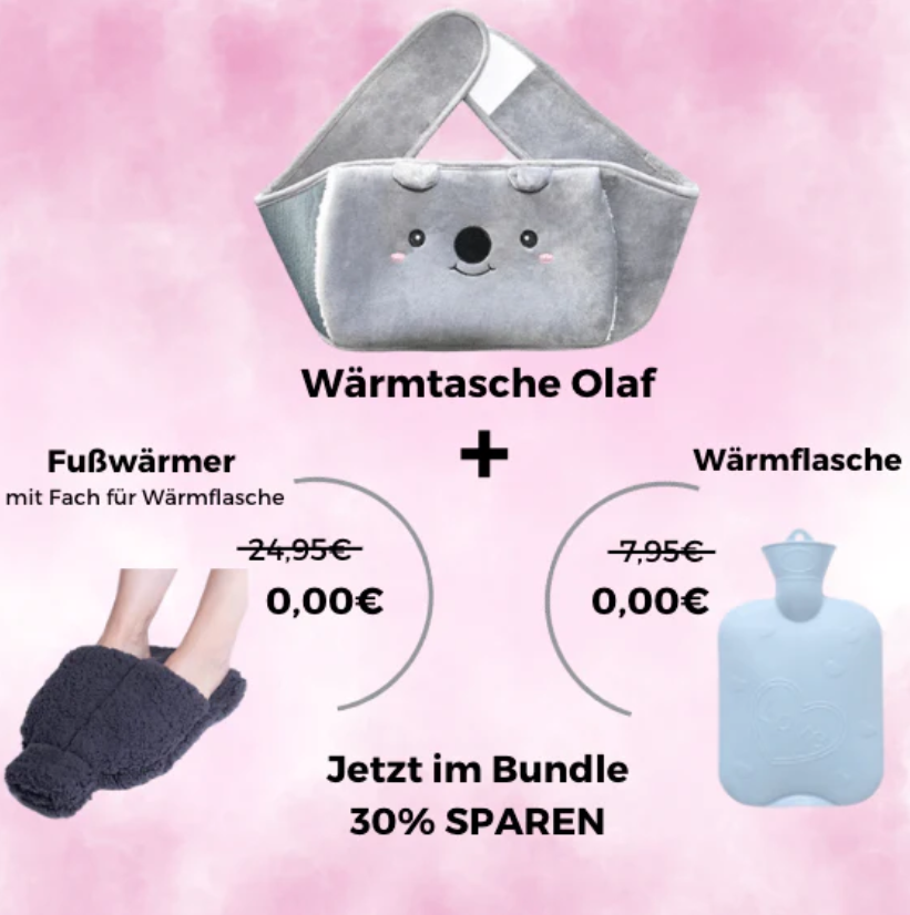 Verwöhnende Wärmtasche mit gratis Wärmflasche!