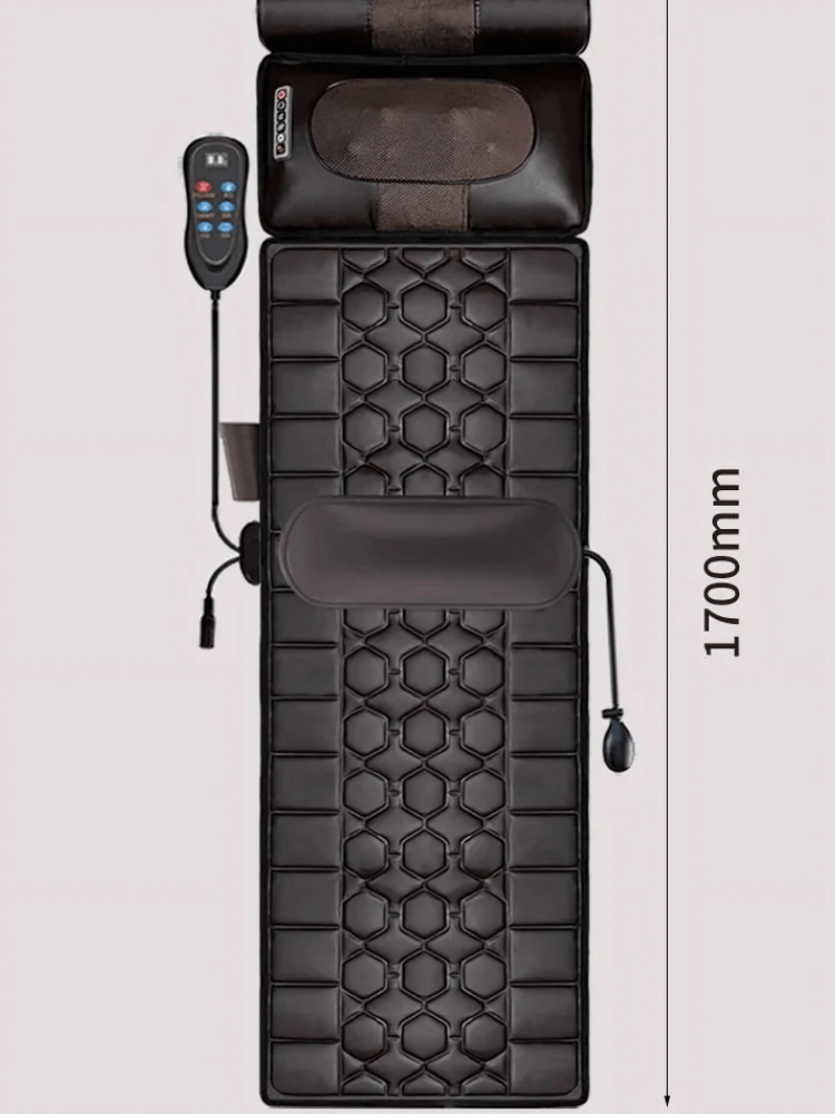 Ultimative Massage-Matte mit 10 Motoren, 9 Massagemodi & 4 Heizstufen – tragbarer Nacken- & Rückenmassager