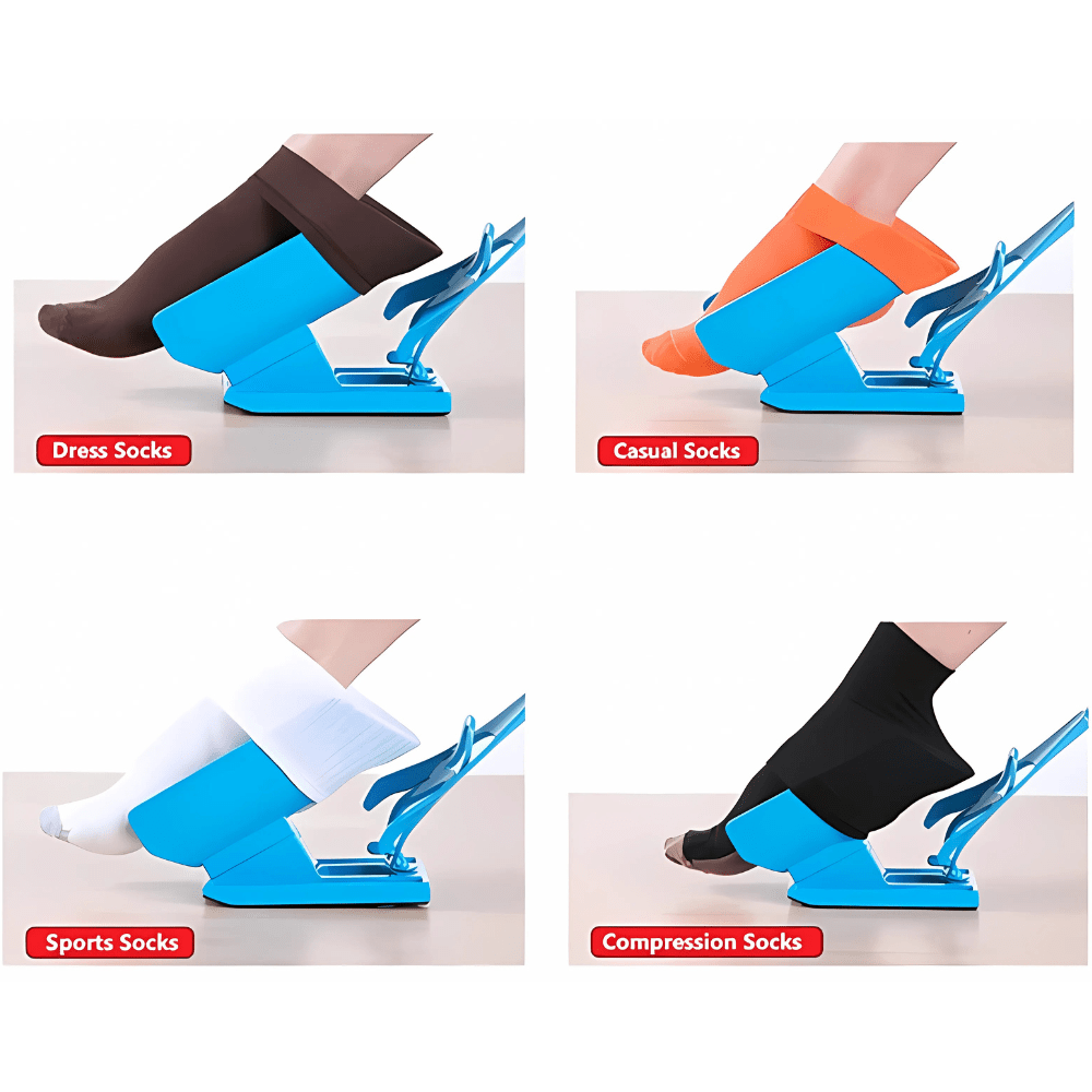 Revolutionäre Sockenhilfe – Tragbares, flexibles Werkzeug für einfaches Sockenanziehen