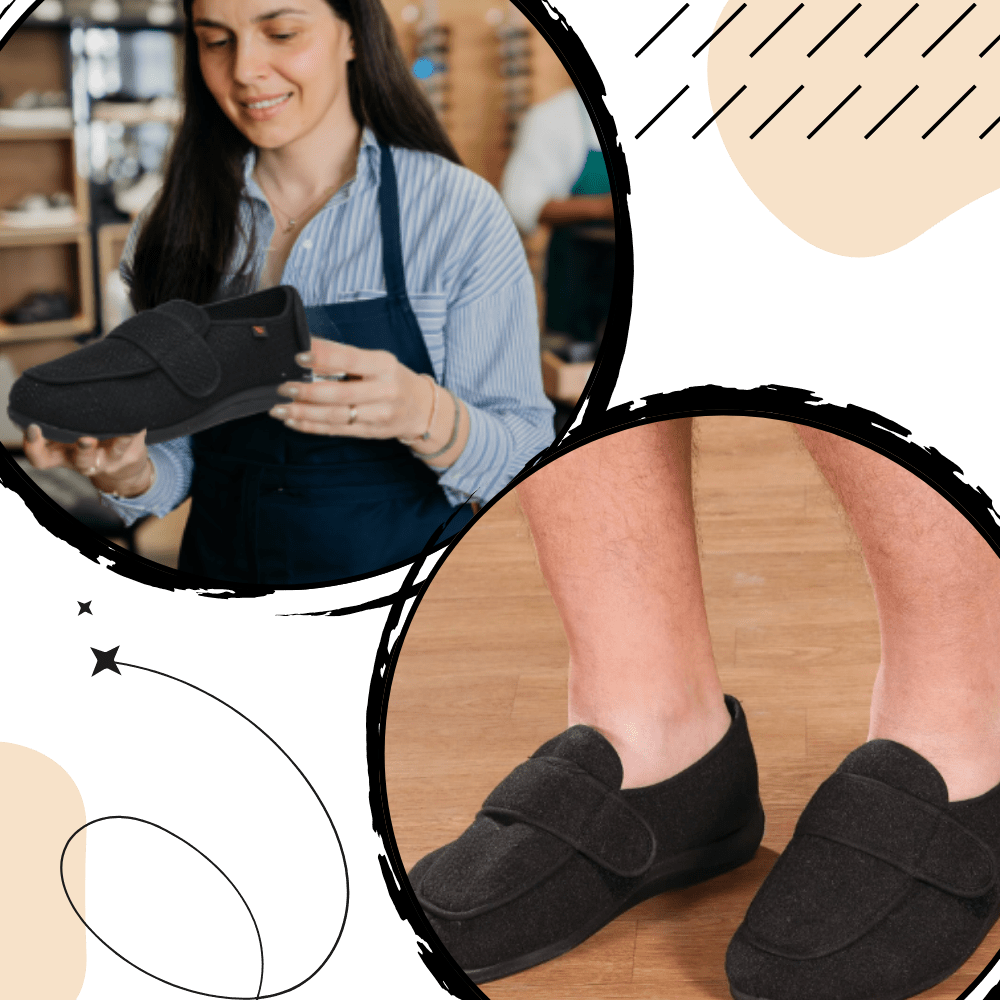 Bequeme und anpassbare Schuhe für diabetische empfindliche Füße