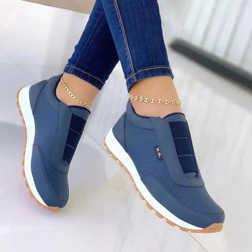 Stylische und bequeme elastische orthopädische Slip-On-Sneaker – Maggie