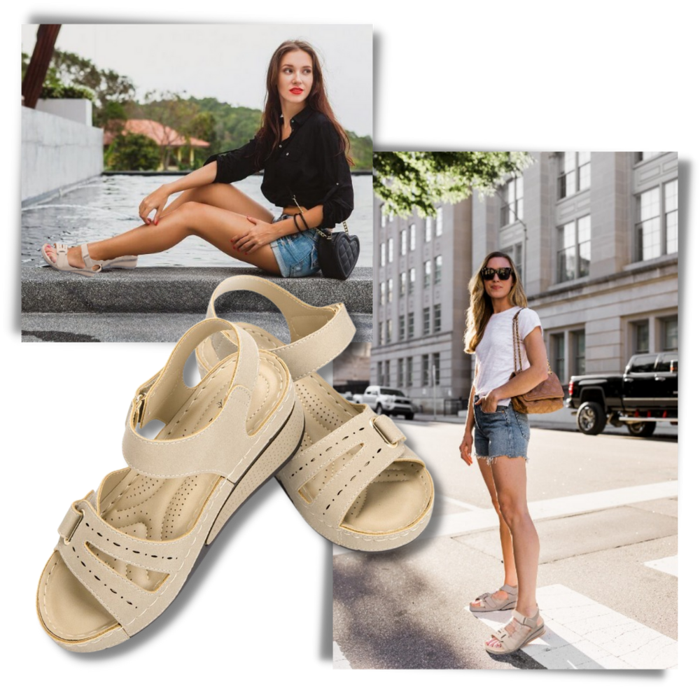 Bequeme Damensandalen mit orthopädischer Fußgewölbeunterstützung
