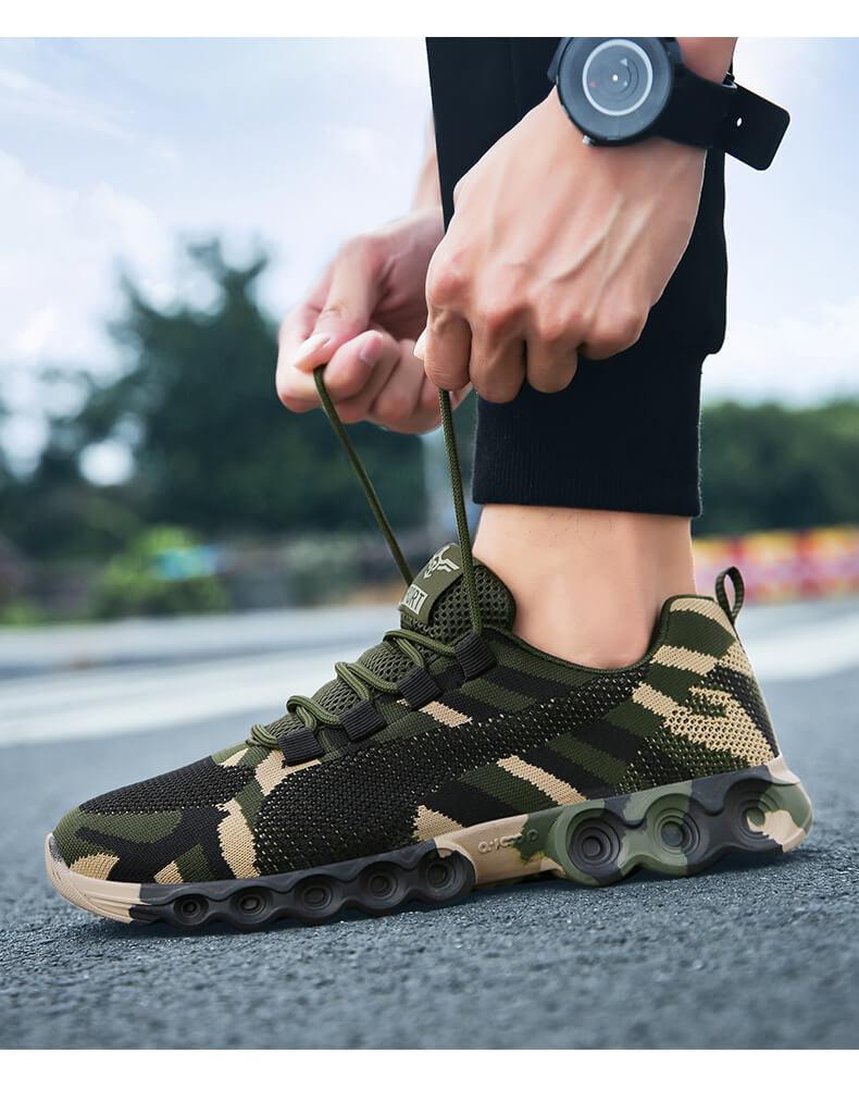 Moderne Militärische Damenschuhe – Atmungsaktives Orthopädisches Design im Camo-Look