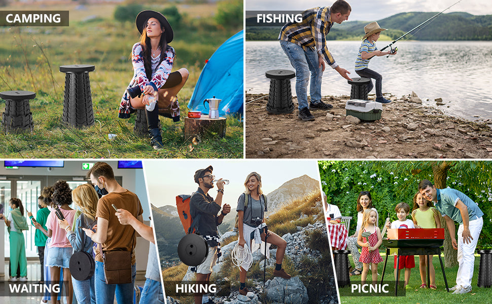 KnieSaver - Tragbarer klappbarer Hocker