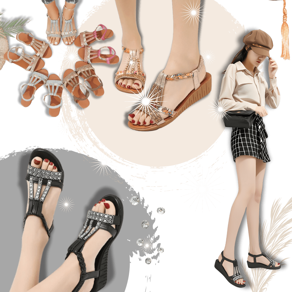 Schicke Orthopädische Sandalen im Boho-Stil