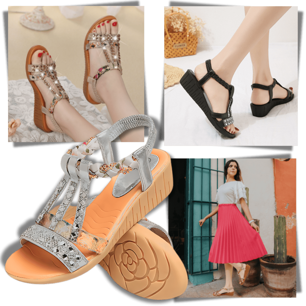 Schicke Orthopädische Sandalen im Boho-Stil