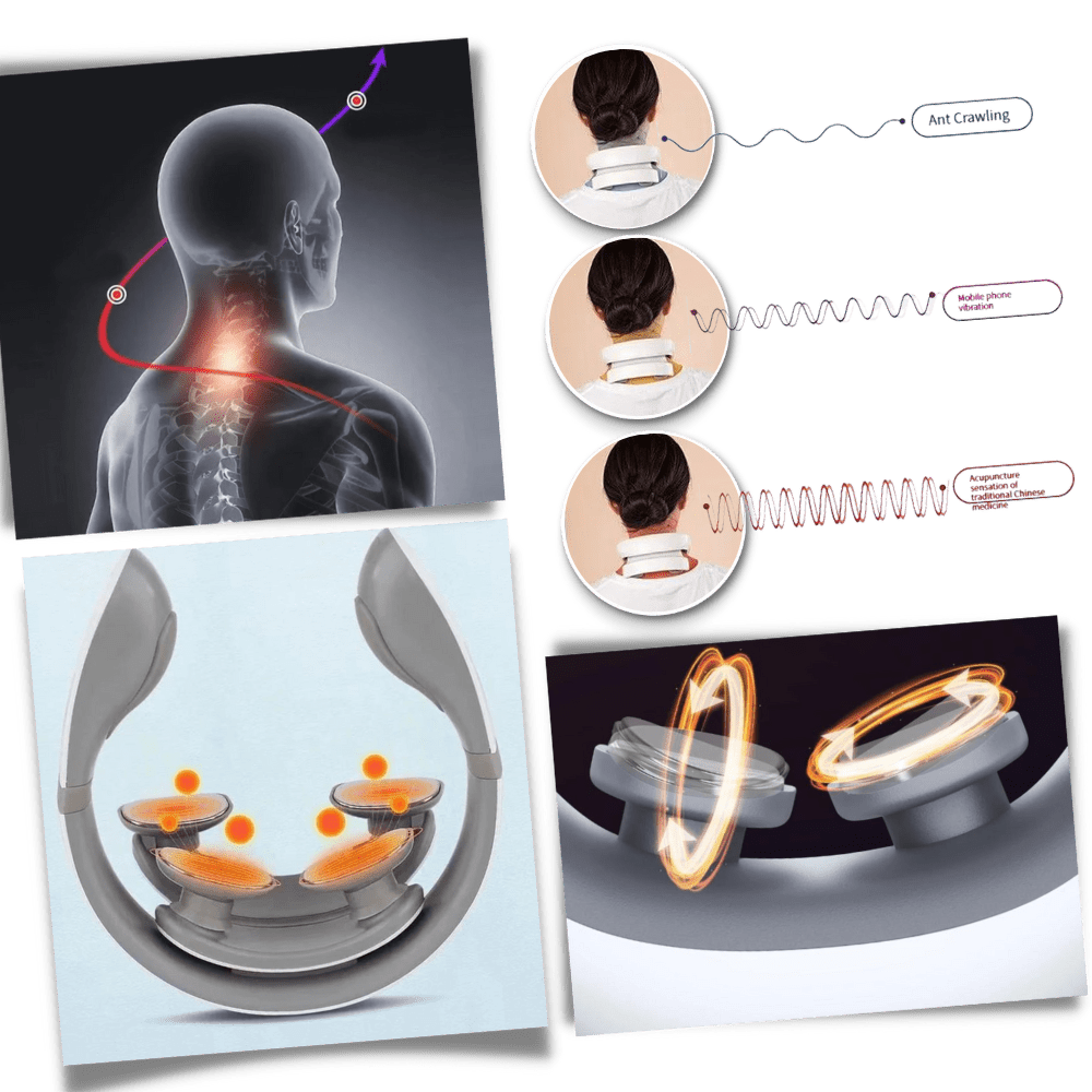 Massagegerät mit vier Köpfen für ultimative Erleichterung von Nacken und Schultern