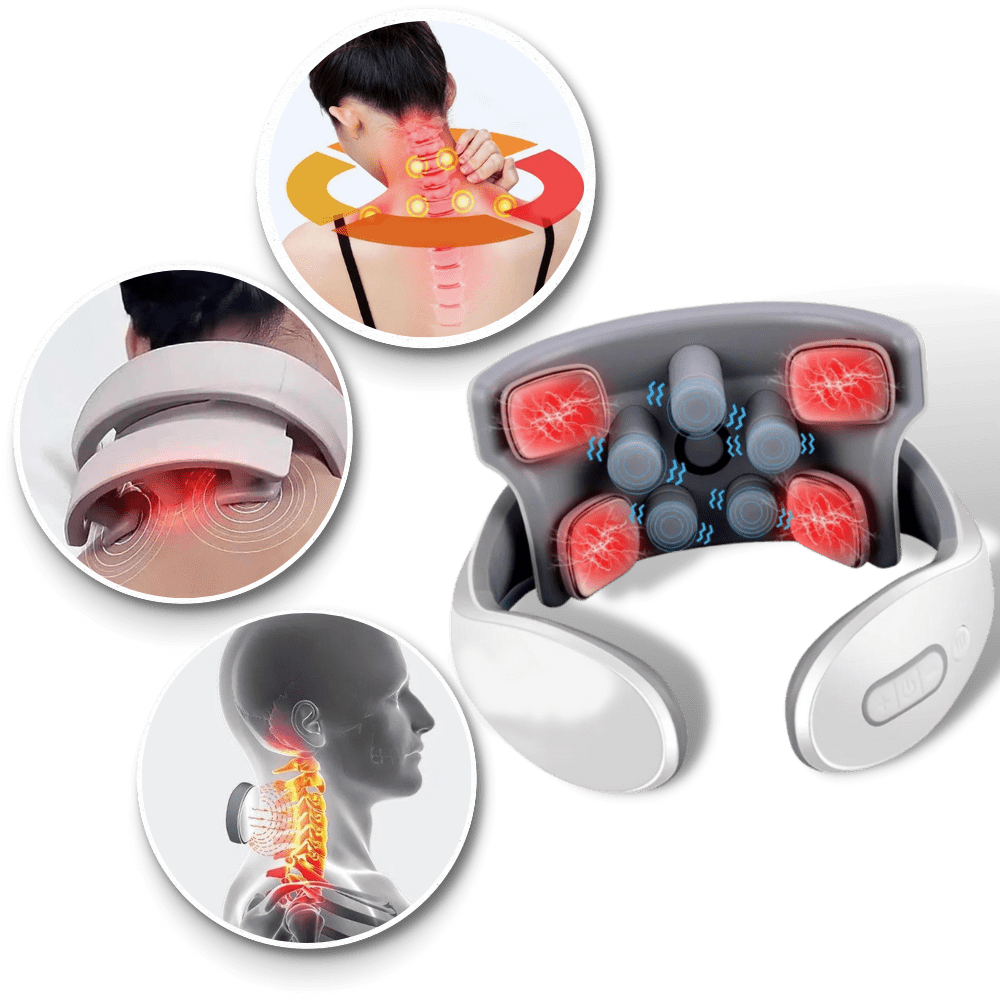 Massagegerät mit vier Köpfen für ultimative Erleichterung von Nacken und Schultern