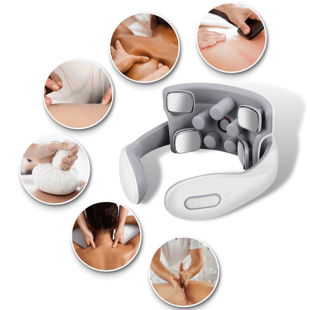 Massagegerät mit vier Köpfen für ultimative Erleichterung von Nacken und Schultern